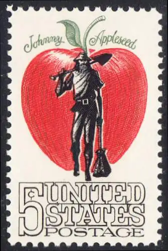 USA Michel 0908 / Scott 1317 postfrisch EINZELMARKE (a2) - Amerikanische Folklore: Johnny Appleseed