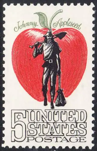 USA Michel 0908 / Scott 1317 postfrisch EINZELMARKE (a3) - Amerikanische Folklore: Johnny Appleseed