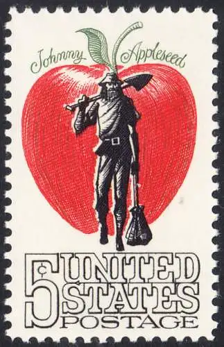 USA Michel 0908 / Scott 1317 postfrisch EINZELMARKE (a4) - Amerikanische Folklore: Johnny Appleseed