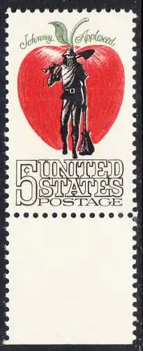 USA Michel 0908 / Scott 1317 postfrisch EINZELMARKE RAND unten (a2) - Amerikanische Folklore: Johnny Appleseed