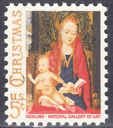 USA Michel 0912 / Scott 1321 postfrisch EINZELMARKE (a1) - Weihnachten: Maria mit Kind und Engeln