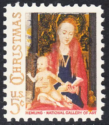 USA Michel 0912 / Scott 1321 postfrisch EINZELMARKE (a2) - Weihnachten: Maria mit Kind und Engeln