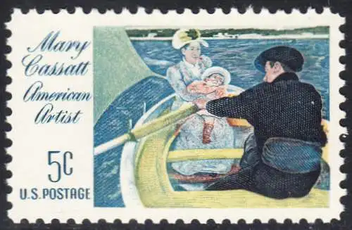 USA Michel 0913 / Scott 1322 postfrisch EINZELMARKE (a1) - Mary Cassatt: Die Bootspartie