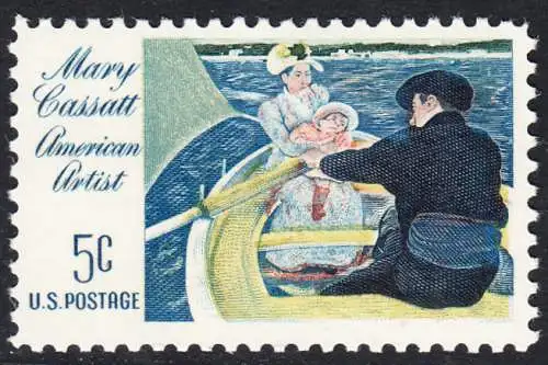 USA Michel 0913 / Scott 1322 postfrisch EINZELMARKE (a2) - Mary Cassatt: Die Bootspartie
