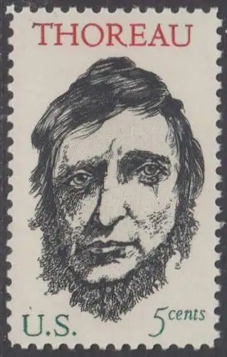 USA Michel 0925 / Scott 1327 postfrisch EINZELMARKE (a1) - Henry David Thoreau; Schriftsteller und Philosoph