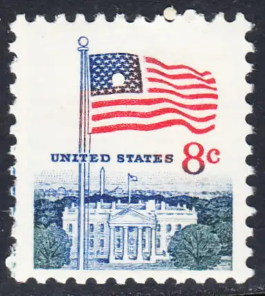 USA Michel 0941D / Scott 1338F postfrisch EINZELMARKE - Flagge und Weißes Haus