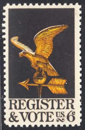 USA Michel 0950 / Scott 1344 postfrisch EINZELMARKE (a1) - Aufforderung zur Wahl des neuen Präsidenten: Adler als Wetterfahne 