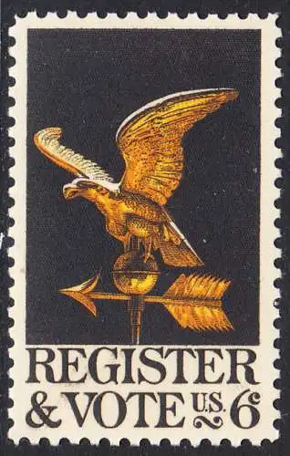 USA Michel 0950 / Scott 1344 postfrisch EINZELMARKE (a2) - Aufforderung zur Wahl des neuen Präsidenten: Adler als Wetterfahne 