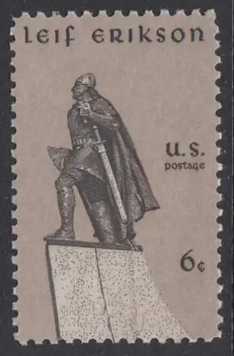 USA Michel 0967 / Scott 1359 postfrisch EINZELMARKE (Gumm.beeintr.) - Leif Erikson, norwegischer Seefahrer, erster Entdecker Amerikas (1003)