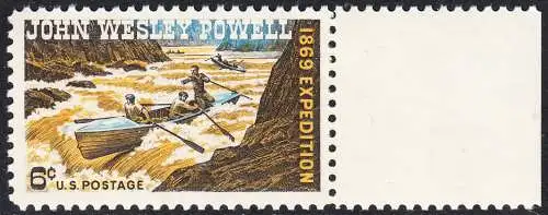 USA Michel 0984 / Scott 1374 postfrisch EINZELMARKE RAND rechts - 100. Jahrestag der Colorado-River-Expedition von John Wesley Powell; Geologe