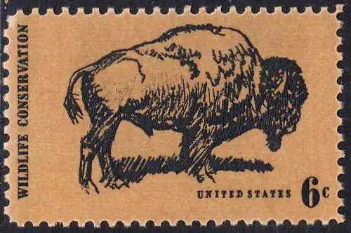 USA Michel 1004 / Scott 1392 postfrisch EINZELMARKE (a3) - Naturschutz: Bison