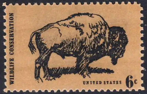 USA Michel 1004 / Scott 1392 postfrisch EINZELMARKE (a4) - Naturschutz: Bison