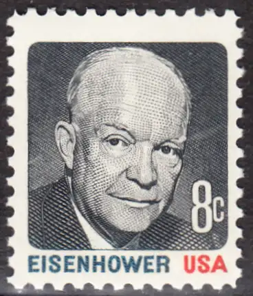 USA Michel 1031 / Scott 1394 postfrisch EINZELMARKE (a1) - Berühmte Amerikaner: Dwight David Eisenhower (1890-1969), 34. Präsident
