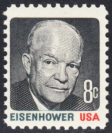 USA Michel 1031 / Scott 1394 postfrisch EINZELMARKE (a2) - Berühmte Amerikaner: Dwight David Eisenhower (1890-1969), 34. Präsident
