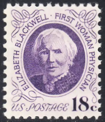 USA Michel 1131 / Scott 1399 postfrisch EINZELMARKE (a2) - Berühmte Amerikaner: Elizabeth Blackwell (1821-1910), 1. amerikanische Ärztin für innere Krankheiten