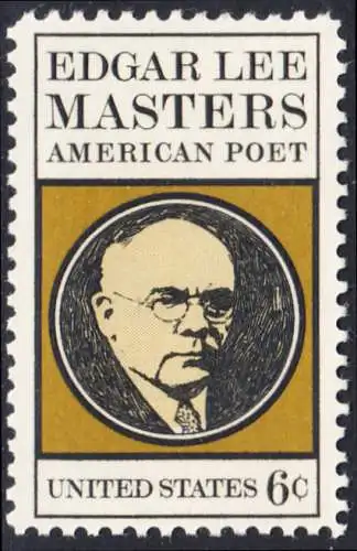 USA Michel 1007 / Scott 1405 postfrisch EINZELMARKE (a2) - Edgar Lee Masters, Dichter 