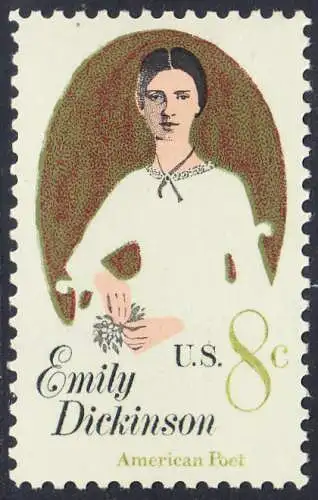 USA Michel 1048 / Scott 1436 postfrisch EINZELMARKE (a1) - Emily E. Dickinson (1830-1886), Dichterin