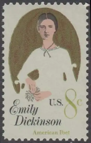 USA Michel 1048 / Scott 1436 postfrisch EINZELMARKE (Gumm.beeintr.) - Emily E. Dickinson (1830-1886), Dichterin