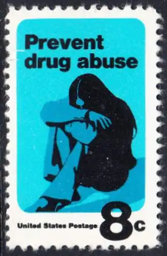 USA Michel 1050 / Scott 1438 postfrisch EINZELMARKE (a2) - Bekämpfung des Drogenmissbrauchs; Drogensüchtige