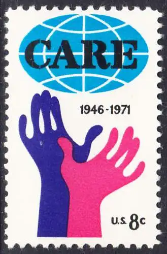 USA Michel 1051 / Scott 1439 postfrisch EINZELMARKE (a2) - 25 Jahre Gesellschaft für weltweite amerikanische Hilfe - CARE