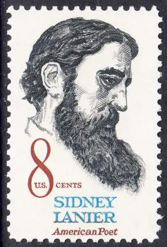 USA Michel 1058 / Scott 1446 postfrisch EINZELMARKE (a2) - Sidney Lanier, Schriftsteller, Musiker und Kritiker