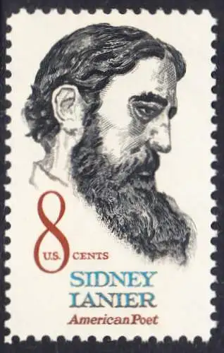 USA Michel 1058 / Scott 1446 postfrisch EINZELMARKE (a4) - Sidney Lanier, Schriftsteller, Musiker und Kritiker