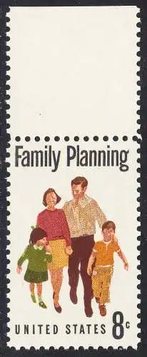 USA Michel 1061 / Scott 1455 postfrisch EINZELMARKE RAND oben - Familienplanung