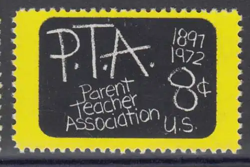 USA Michel 1078 / Scott 1463 postfrisch EINZELMARKE (a5) - 75 Jahre Eltern-Lehrer-Vereinigung: Schultafel