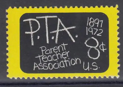 USA Michel 1078 / Scott 1463 postfrisch EINZELMARKE (a6) - 75 Jahre Eltern-Lehrer-Vereinigung: Schultafel