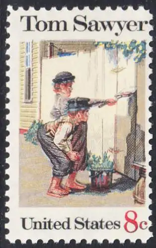 USA Michel 1085 / Scott 1470 postfrisch EINZELMARKE (a1) - Amerikanische Folklore: Tom Sawyer
