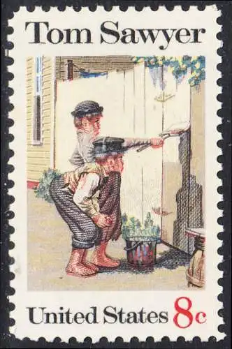 USA Michel 1085 / Scott 1470 postfrisch EINZELMARKE (a2) - Amerikanische Folklore: Tom Sawyer