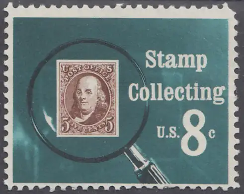 USA Michel 1090 / Scott 1474 postfrisch EINZELMARKE (a1 / Gumm.beeintr.) - Briefmarkensammeln; USA MiNr. 1 unter der Lupe