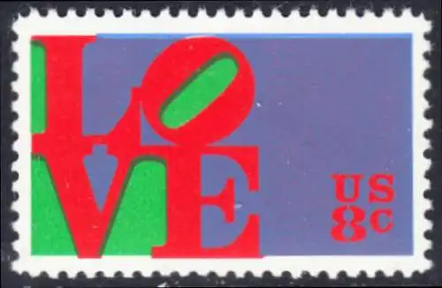 USA Michel 1091 / Scott 1475 postfrisch EINZELMARKE (a2) - Grußmarke \\\"LOVE\\\"