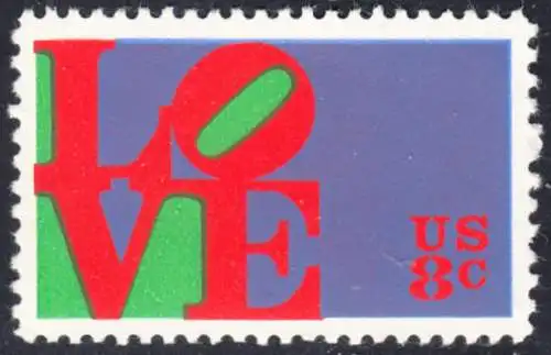 USA Michel 1091 / Scott 1475 postfrisch EINZELMARKE (a3) - Grußmarke \\\"LOVE\\\"