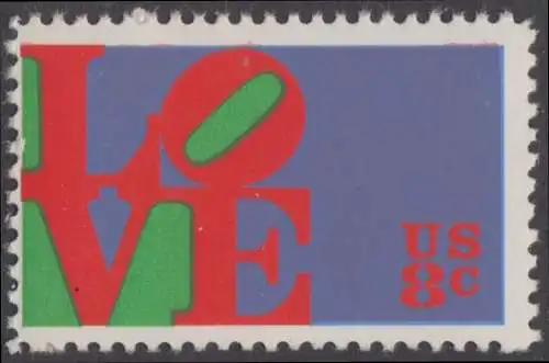 USA Michel 1091 / Scott 1475 postfrisch EINZELMARKE (a4) - Grußmarke \\\"LOVE\\\"
