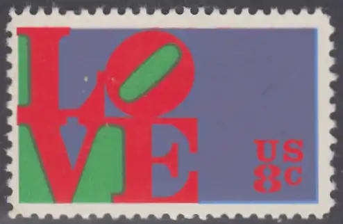 USA Michel 1091 / Scott 1475 postfrisch EINZELMARKE (a5) - Grußmarke \\\"LOVE\\\"