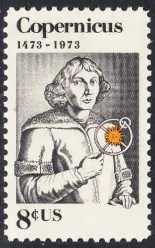 USA Michel 1095 / Scott 1488 postfrisch EINZELMARKE (a1) - Nikolaus Kopernikus (1473-1543), deutscher Astronom