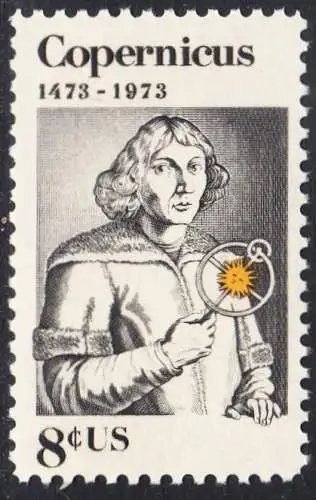 USA Michel 1095 / Scott 1488 postfrisch EINZELMARKE (a2) - Nikolaus Kopernikus (1473-1543), deutscher Astronom