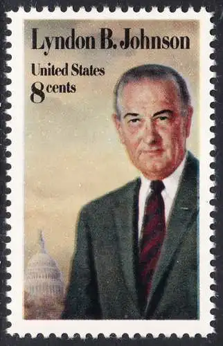 USA Michel 1118 / Scott 1503 postfrisch EINZELMARKE (a2) - Tod von Lyndon Baines Johnson; 36. Präsident