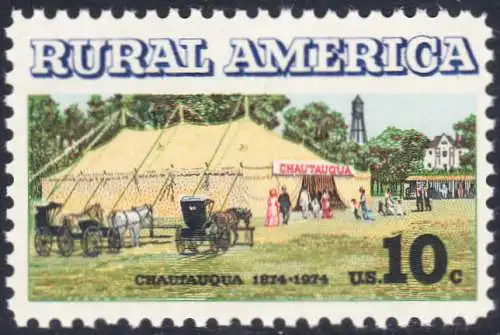 USA Michel 1154 / Scott 1505 postfrisch EINZELMARKE (a2) - Ländliches Amerika: Versammlungszelt der Chautauqua-Organisation (religiöse Ferienschule)