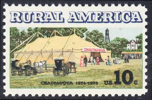 USA Michel 1154 / Scott 1505 postfrisch EINZELMARKE (a3) - Ländliches Amerika: Versammlungszelt der Chautauqua-Organisation (religiöse Ferienschule)
