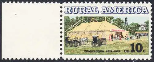 USA Michel 1154 / Scott 1505 postfrisch EINZELMARKE RAND links (a1) - Ländliches Amerika: Versammlungszelt der Chautauqua-Organisation (religiöse Ferienschule)