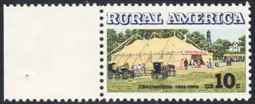 USA Michel 1154 / Scott 1505 postfrisch EINZELMARKE RAND links (a2) - Ländliches Amerika: Versammlungszelt der Chautauqua-Organisation (religiöse Ferienschule)