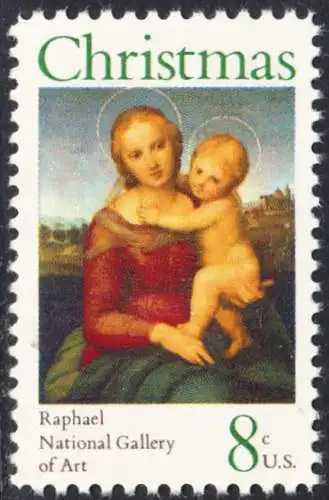 USA Michel 1123 / Scott 1507 postfrisch EINZELMARKE (a2) - Weihnachten; Kleine Cowper-Madonna