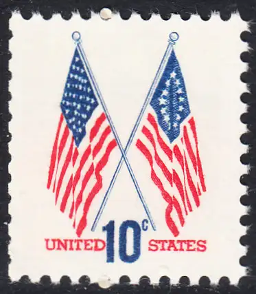 USA Michel 1126 / Scott 1509 postfrisch EINZELMARKE (a3) - US-Flaggen mit 50 und 13 Sternen