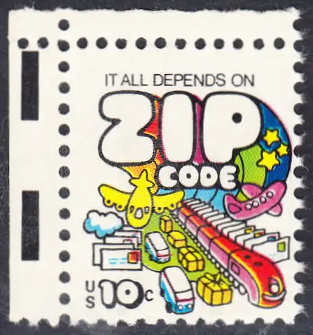 USA Michel 1129 / Scott 1511 postfrisch EINZELMARKE ECKRAND oben links  - Posttransport