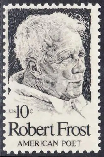 USA Michel 1133 / Scott 1526 postfrisch EINZELMARKE (a2)- Robert Lee Frost (1874-1963), Lyriker 