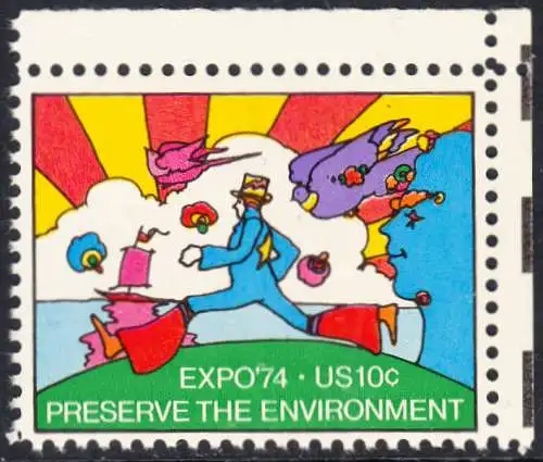 USA Michel 1134 / Scott 1527 postfrisch EINZELMARKE ECKRAND oben rechts - Sonderausstellung EXPO ’74, Spokane
