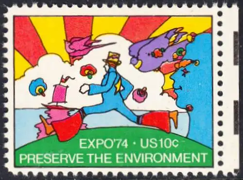 USA Michel 1134 / Scott 1527 postfrisch EINZELMARKE RAND rechts (a2 - Sonderausstellung EXPO ’74, Spokane