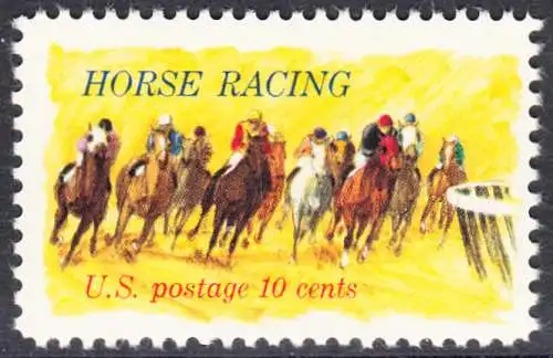 USA Michel 1135 / Scott 1528 postfrisch EINZELMARKE (a2) - Pferderennen „Kentucky Derby“; Derby-Reiter 
